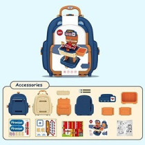Little Story Role Play Fire Station With Fire Truck And Block Toy Set School Bag (223 Pcs) - Orange, 2-In-1 Mode For 3Years+, Unisex (LS_BLSB_FMBU)