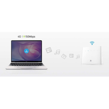 Huawei B311-221 150 Mbps 4G Lte Wireless Router/Mobile Wi-Fi, A Ge Lan/Wan Port, 300 Wi-Fi Speed - White