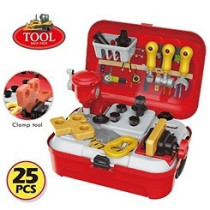 Little Story Role Play Mechanic/Builder Toolbox Backpack (25 Pcs) - Red For 3Years+, Unisex (LS_RPBP_TSRD)