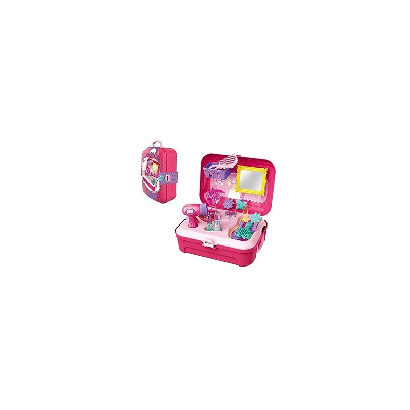 Little Story Role Play Beautician/Make Up Box Backpack (21 Pcs) - Pink For 3Years+, Unisex (LS_RPBP_MPPI)