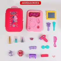 Little Story Role Play Beautician/Make Up Box Backpack (21 Pcs) - Pink For 3Years+, Unisex (LS_RPBP_MPPI)
