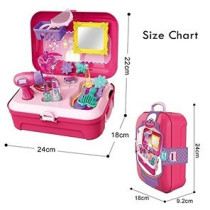Little Story Role Play Beautician/Make Up Box Backpack (21 Pcs) - Pink For 3Years+, Unisex (LS_RPBP_MPPI)