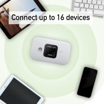 Huawei E5577-4G Low-Cost, Super-Fast Portable Mobile Wi-Fi Hotspot (Genuine UK Warranty Stock) - White