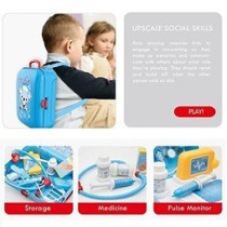 Little Story Role Play Hospital/Doctor Set Box Backpack (17 Pcs) - Blue For 3Years+, Unisex (LS_RPBP_DRBU)