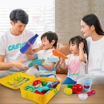Little Story Role Play Shopkeeper/Supermarket Set Box Backpack 21 Pcs -Yellow For 3Years+, Unisex
