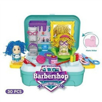 Little Story Role Play Beautician/Make Up Box With Dough Backpack (30 Pcs) - Green For 3Years+, Unisex (LS_RPBP_DOGR)