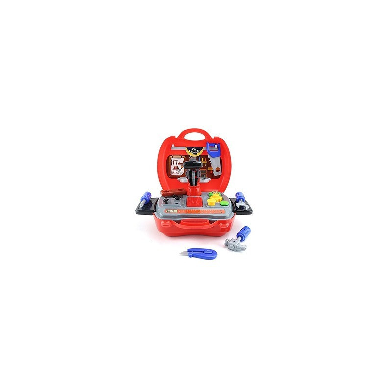 Little Story Role Play Mechanic/Junior Builder Toolbox Set (19 Pcs) - Red For 3Years+, Unisex (LS_RP_BURD)