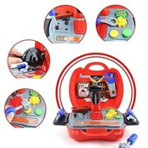 Little Story Role Play Mechanic/Junior Builder Toolbox Set (19 Pcs) - Red For 3Years+, Unisex (LS_RP_BURD)