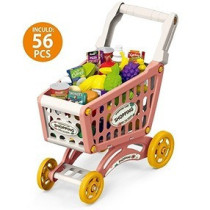 Little Story Role Play Market Shopping Cart Toy Set (56 Pcs) - Pink For 3Years+, Unisex (LS_DIYSC_PI)