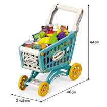 Little Story Role Play Market Shopping Cart Toy Set (56 Pcs) - Green For 3Years+, Unisex (LS_DIYSC_BU)