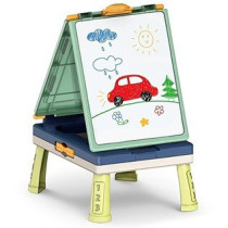 Little Story Artist Double Sided Handbag Drawing Board (31 Pcs) W/ Board Game - Green For 3Years+, Unisex (LS_DIYDSDB_GR)