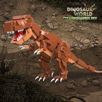 Little Story Block (Leg Godt) Toy Dinosaurs World - Tyrannosaurus Rex (350 Pcs) For 3Years+, Unisex (LS_CTDIWO_TR)