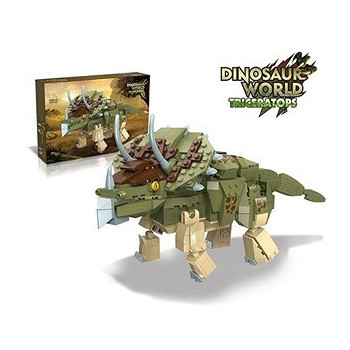 Little Story Block (Leg Godt) Toy Dinosaurs World - Triceratops (410 Pcs) For 3Years+, Unisex (LS_CTDIWO_TC)