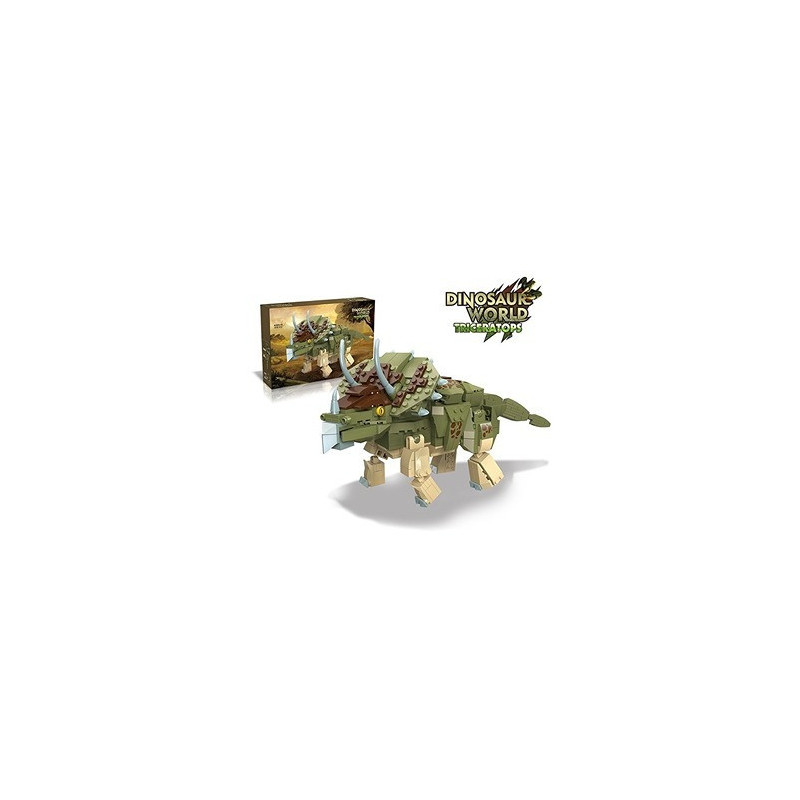 Little Story Block (Leg Godt) Toy Dinosaurs World - Triceratops (410 Pcs) For 3Years+, Unisex (LS_CTDIWO_TC)