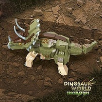 Little Story Block (Leg Godt) Toy Dinosaurs World - Triceratops (410 Pcs) For 3Years+, Unisex (LS_CTDIWO_TC)