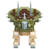 Little Story Block (Leg Godt) Toy Dinosaurs World - Triceratops (410 Pcs) For 3Years+, Unisex (LS_CTDIWO_TC)