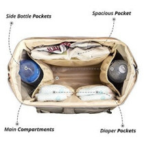 Little Story Ace Diaper Bag - Beige For All Ages, Unisex (LS_ADP_BE)