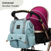 Little Story Elite Diaper Bag w/ Stroller Hooks & Changing mat -Blue For All Ages, Unisex (LS_DPEL_BU)