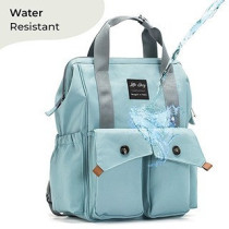 Little Story Elite Diaper Bag w/ Stroller Hooks & Changing mat -Blue For All Ages, Unisex (LS_DPEL_BU)