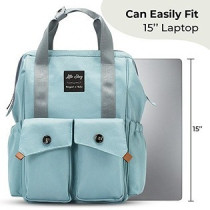 Little Story Elite Diaper Bag w/ Stroller Hooks & Changing mat -Blue For All Ages, Unisex (LS_DPEL_BU)