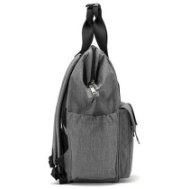 Little Story Elite Diaper Bag w/ Stroller Hooks And Changing mat, Grey For All Ages, Unisex (LS_DPEL_GY)