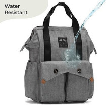 Little Story Elite Diaper Bag w/ Stroller Hooks And Changing mat, Grey For All Ages, Unisex (LS_DPEL_GY)