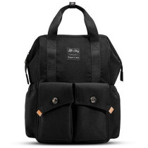 Little Story Elite Diaper Bag w/ Stroller Hooks & Changing mat -Black For All Ages, Unisex (LS_DPEL_BK)