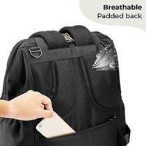 Little Story Elite Diaper Bag w/ Stroller Hooks & Changing mat -Black For All Ages, Unisex (LS_DPEL_BK)