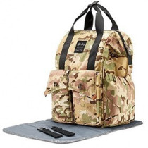 Little Story Elite Diaper Bag w/ Stroller Hooks & Changing mat -Camouflage For All Ages, Unisex (LS_DPEL_CF)