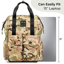 Little Story Elite Diaper Bag w/ Stroller Hooks & Changing mat -Camouflage For All Ages, Unisex (LS_DPEL_CF)