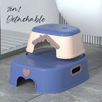 Eazy Kids 2-in-1 Step Stool - Blue For 6Months+, Unisex (EZ_FSS2IN1_BU)