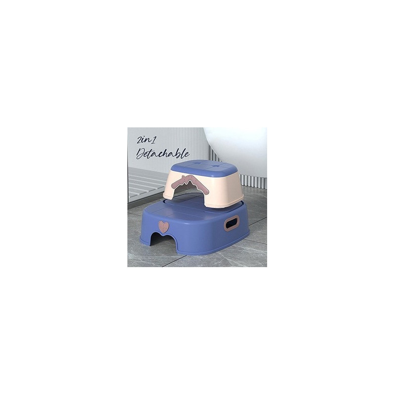 Eazy Kids 2-in-1 Step Stool - Blue For 6Months+, Unisex (EZ_FSS2IN1_BU)