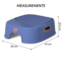 Eazy Kids 2-in-1 Step Stool - Blue For 6Months+, Unisex (EZ_FSS2IN1_BU)