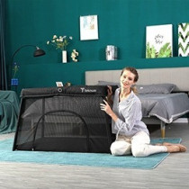 Teknum Portable Quick fold Playard & Cot with Zipper Door & Carry Bag - Midnight Black For 0-3Years, Unisex (TK_QFPP_BK)