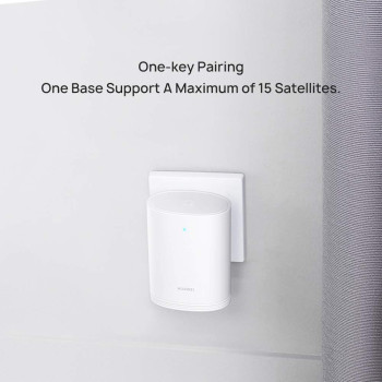 Huawei HUW-WS5280-1PLUS2-WHT (1 Base + 2 Satellites) Router, Home Wi-Fi Q2 Pro System, Gigabit Powerline, Full GE Ports, Seamless Roaming, Lower Latency, Plug & Play - White