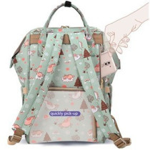 Sunveno Diaper Bag Green Dream XL w/ Sunveno Stroller Hooks For All Ages, Unisex (SN_XLDP_GDHK)