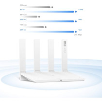 Huawei AX3 AX3000 Dual Band Wi-Fi Router, Quad-core Wi-Fi 6 Plus Revolution, Wi-Fi Speed up to 3000 Mbps, Supports Access Point Mode, Parental Control, Guest Wi-Fi, NFC-enabled OneTap Connection