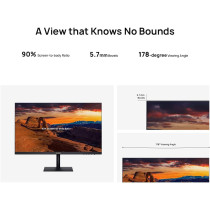 Huawei AD80HW Display 24 Inch Monitor Full HD 1080P - Ultra-Slim Bezels with 90% Screen to Body Ratio - Low Blue Light to Decrease Eye Fatigue, 5ms Flicker Free, 1920 x 1080 HDMI/VGA, IPS - Black