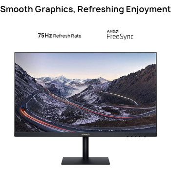 Huawei AD80HW Display 24 Inch Monitor Full HD 1080P - Ultra-Slim Bezels with 90% Screen to Body Ratio - Low Blue Light to Decrease Eye Fatigue, 5ms Flicker Free, 1920 x 1080 HDMI/VGA, IPS - Black