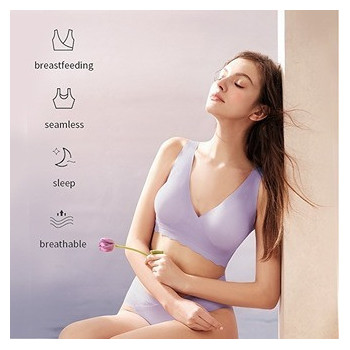 Sunveno Maternity Cross-Fit Nursing & Sleep Bra (XL) - Purple For , Suitable for Mumz (SN_MNSBXL_PU)