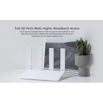 Huawei Smart WiFi Router WS5200 AC1200 Smart Home MU-MIMO Dual Band Gigabit Wireless Internet Router, White