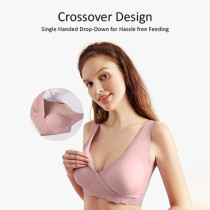 Sunveno Maternity Cross-Fit Nursing & Sleep Bra (L) - Brown For , Suitable for Mumz (SN_MNSBL_BR)