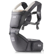 Sunveno Ergonomic Baby carrier w/ Cushion hip seat - Grey For 0-2Years, Unisex (SN_EBC_GY)