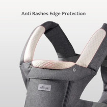 Sunveno Ergonomic Baby carrier w/ Cushion hip seat - Grey For 0-2Years, Unisex (SN_EBC_GY)