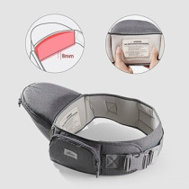 Sunveno Ergonomic Baby carrier w/ Cushion hip seat - Grey For 0-2Years, Unisex (SN_EBC_GY)