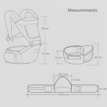 Sunveno Ergonomic Baby carrier w/ Cushion hip seat - Grey For 0-2Years, Unisex (SN_EBC_GY)