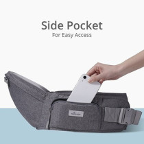 Sunveno Ergonomic Baby carrier w/ Cushion hip seat - Grey For 0-2Years, Unisex (SN_EBC_GY)