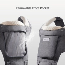 Sunveno Ergonomic Baby carrier w/ Cushion hip seat - Grey For 0-2Years, Unisex (SN_EBC_GY)