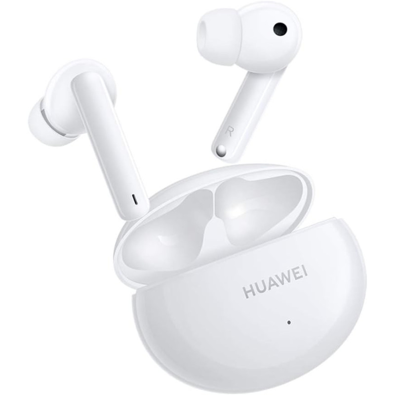 Huawei FreeBuds 4i Wireless In-Ear Bluetooth Earphones with Comfortable Active Noise Cancellation, Fast Charging, Long Battery Life, Crystal Clear Sound Dual-Mic Earbuds, Ceramic White + Gift Box