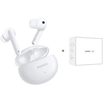 Huawei FreeBuds 4i Wireless In-Ear Bluetooth Earphones with Comfortable Active Noise Cancellation, Fast Charging, Long Battery Life, Crystal Clear Sound Dual-Mic Earbuds, Ceramic White + Gift Box